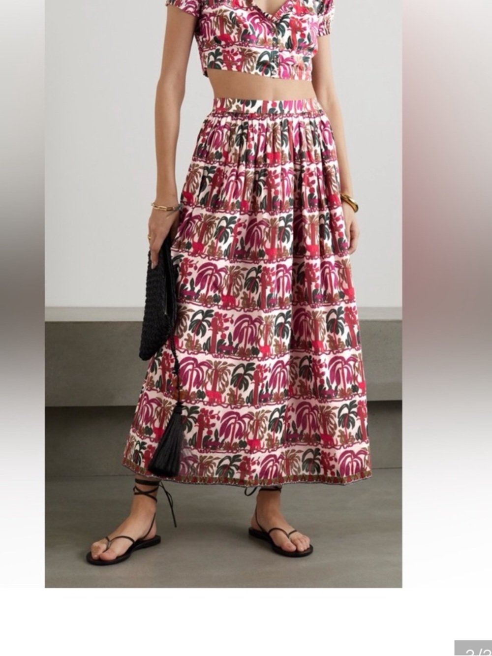 NWT Emporio Sirenuse Pink “Where is my head”  Maxi Skirt size 42